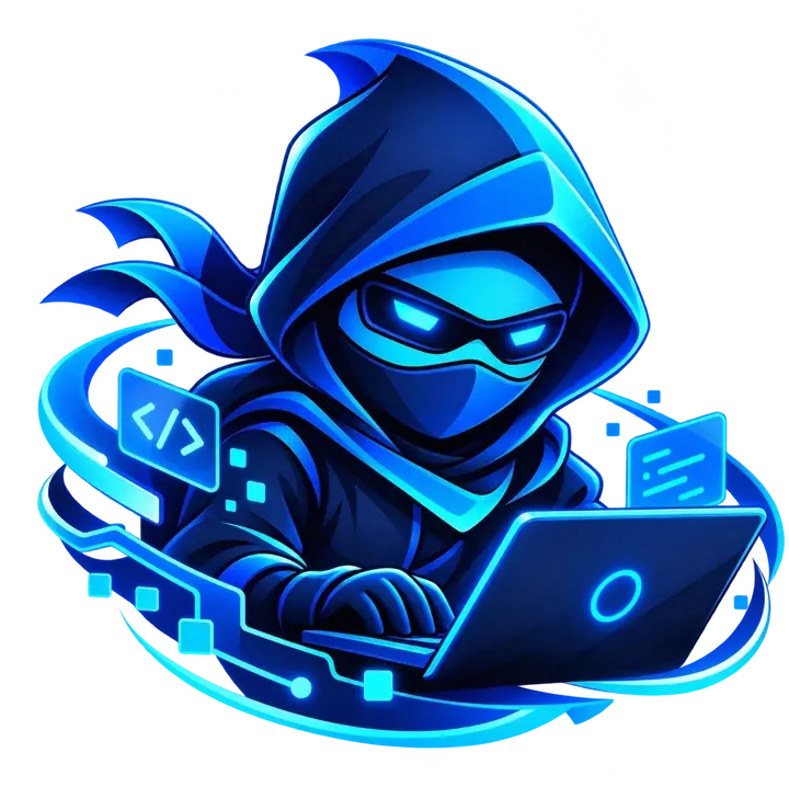 Online Software House ninja developer mascot
